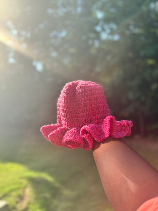 Pink cricket hat
